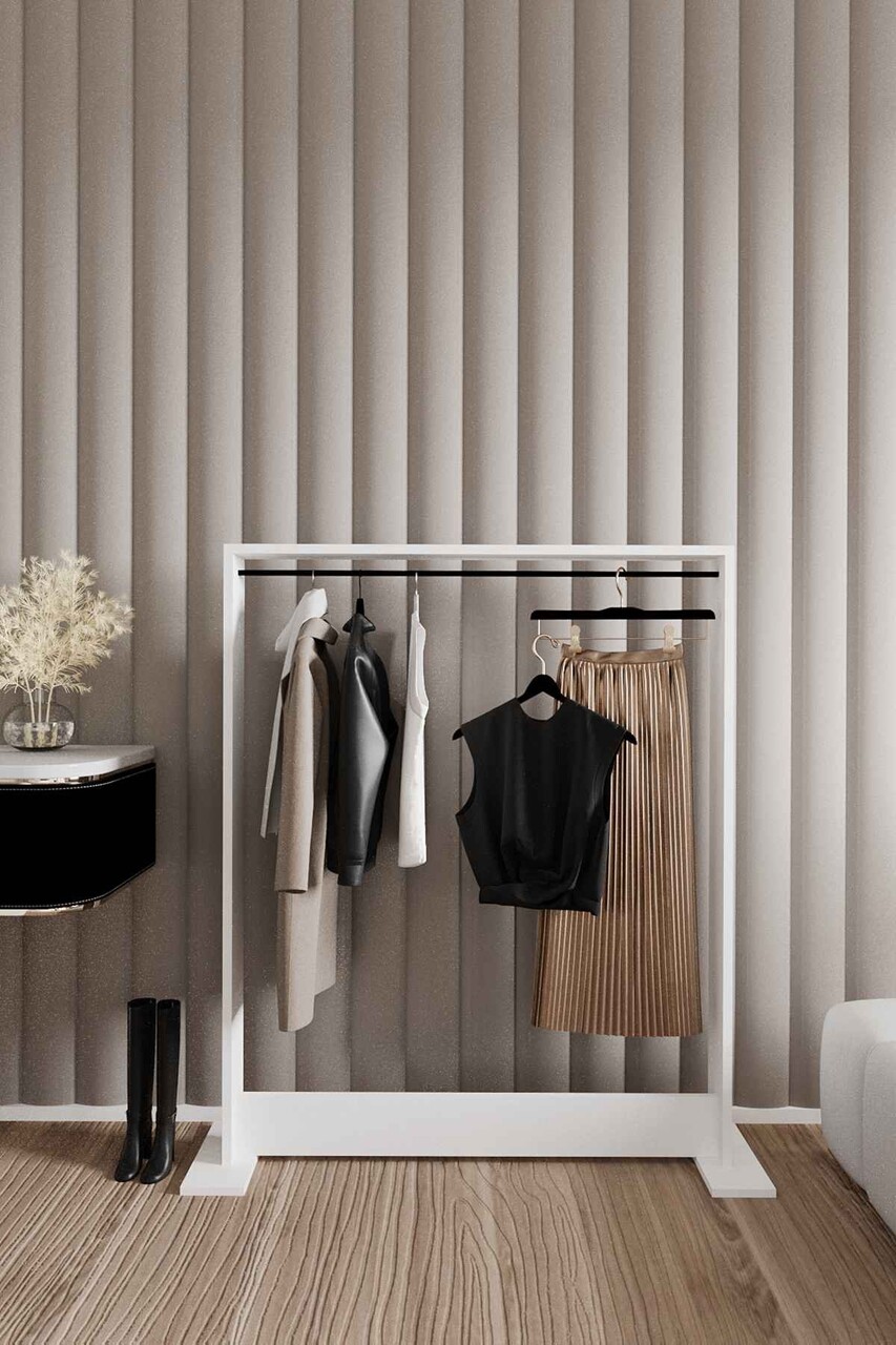 Cuier de perete, Hanah Home, Salvitor, 100x124x12 cm, Alb - imagine 6